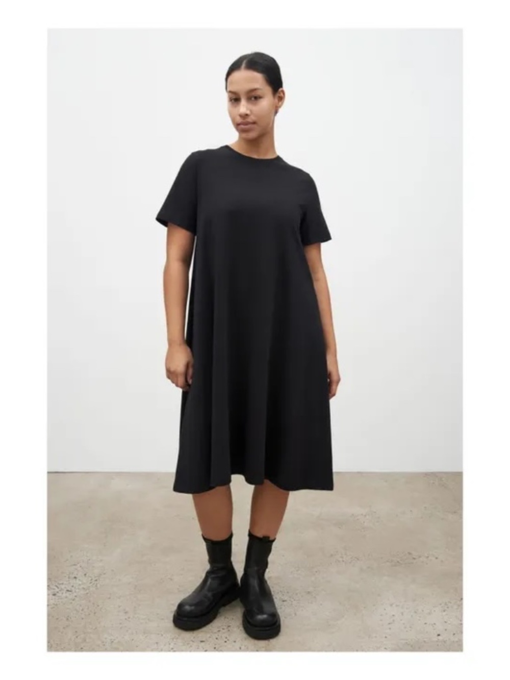KOWTOW  Organic Cotton A-Line Dress | Black - Small (Fits medium/large)